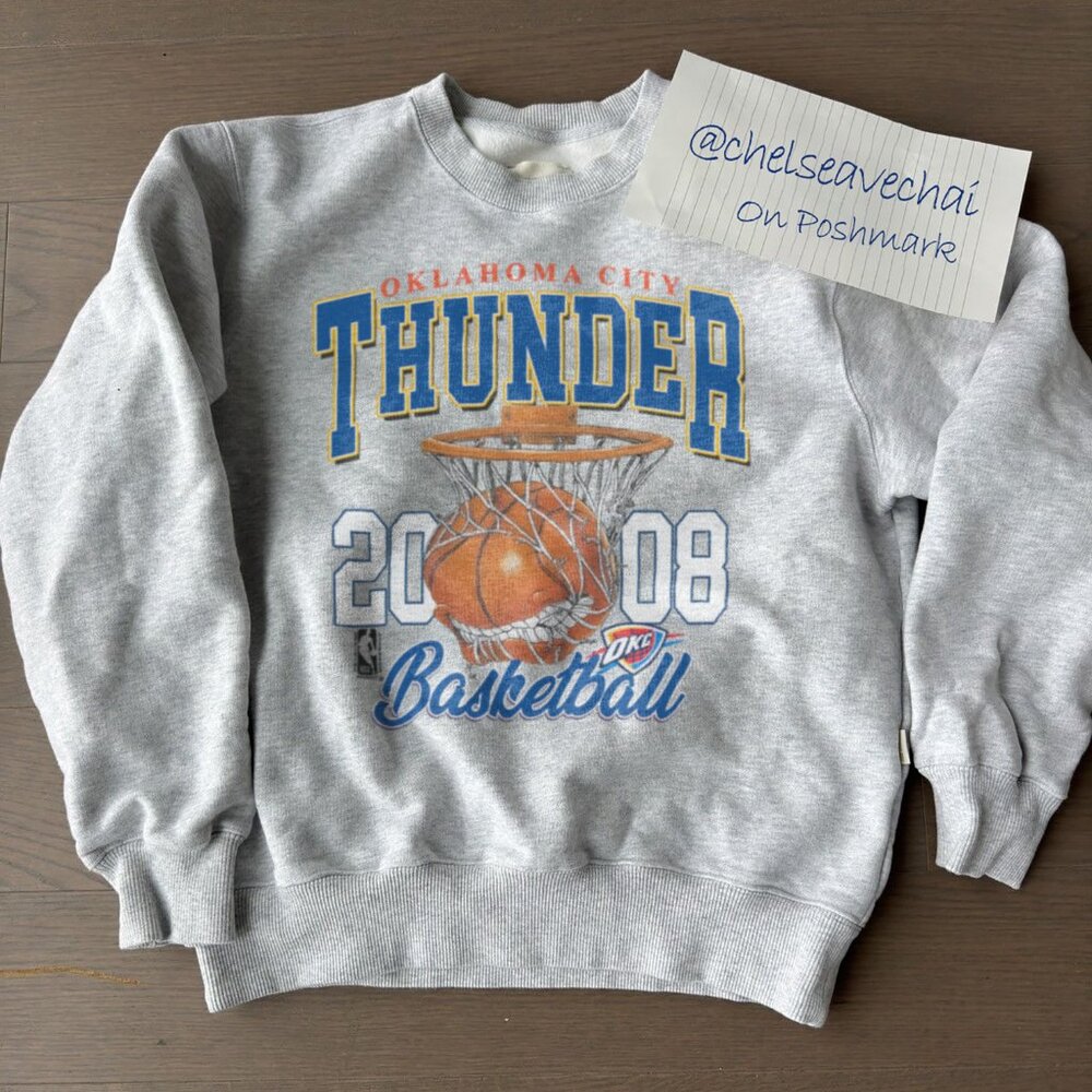 Vintage Oklahoma City Thunder Basketball Sweatshirt, Retro Thunder NBA Shirt Tee
